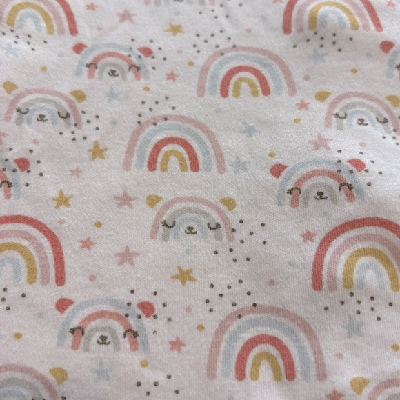 Magnetic Me Footie Sleeper - Girl Onesie Magnet Pajamas Rainbow 6-9 Months Baby - Picture 5 of 5